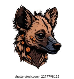 Hyena Flat Icon Isolated On White Background