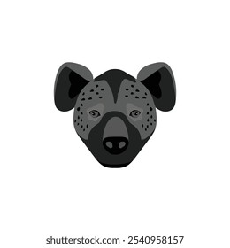 Hyena head icon vector on white background.