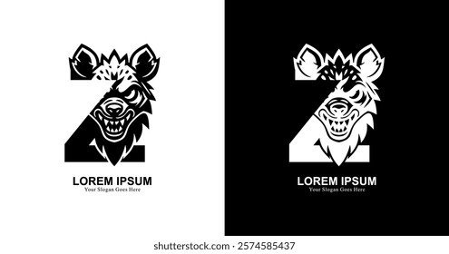 hyena head logo design combined with the letter Z