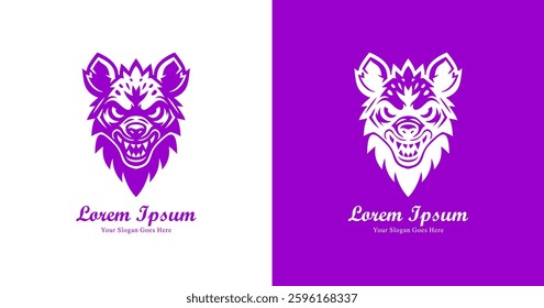 hyena head logo design with modern style