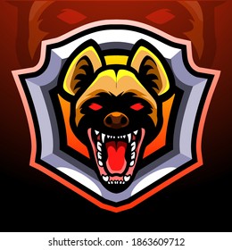 Hyena head mascot. esport logo design