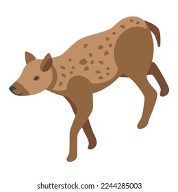 Hyena icon isometric vector. Animal wild. Savanna dog