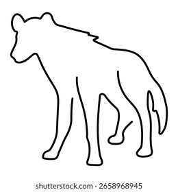 ícone de hiena no fundo branco, ilustração vetorial.