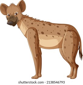 Hyena isolated on white background illustration