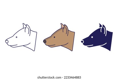 Hyena line and glyph icon, vector illustration
