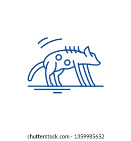 Hyena line icon concept. Hyena flat vector symbol, sign, outline illustration.