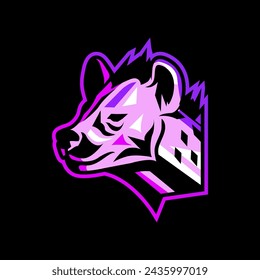 hyena logo design in sport style