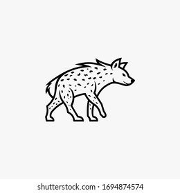 ilustración de icono vectorial del logotipo de la hiena