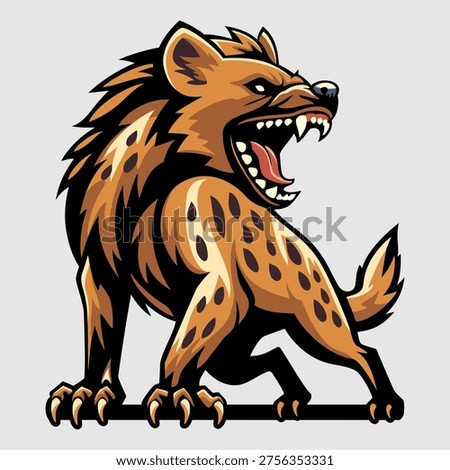 Hyena logo vector illustration design
