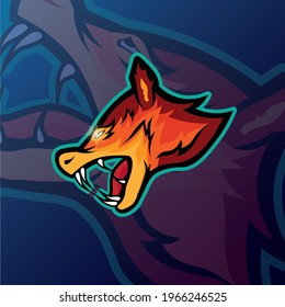 hyena mascot esport logo design