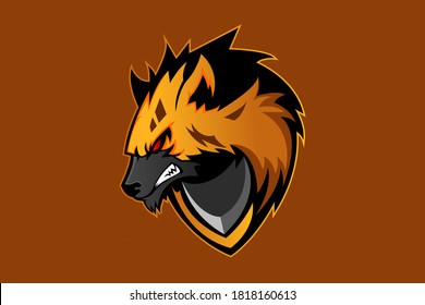 HYENA MASCOT LOGO VECTOR EPS