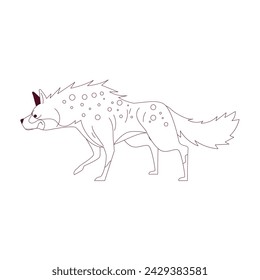 Hyena Predator Animal Outline Illustration