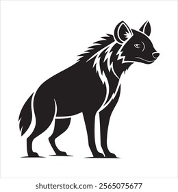 Hyena silhouette bold vector illustration eps 10 on a white background fully editable high-quality file.