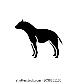 Hyena Silhouette Icon On White Background