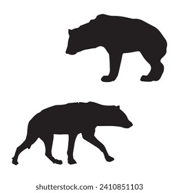 Hyena Silhouette Vector Illustration Art