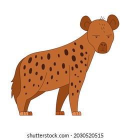 Hyena with Spotted Coat as African Animal Vector Illustration