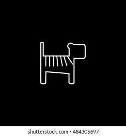 Hyena thin line icon design. zoo animal vector illustration