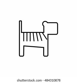 hyena thin line icon design. zoo animal vector illustration
