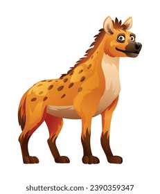 Hyena vector cartoon illustration isolated on white background