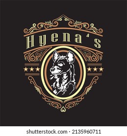 hyena vintage logo for vector