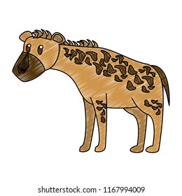 Hyena wild animal scribble