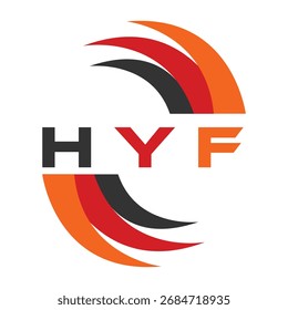 Diseño de letra HYF. Diseño de logo de tecnología de letras HYF. HYF Diseño de logotipo de monograma para un emprendedor y negocio.