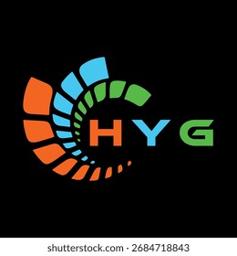 HYG letter design. HYG letter technology logo design. HYG Monogram logo design for an entrepreneur and business.