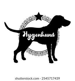 Hygenhund perro silueta, perro, razas de perro, Vector, silueta, diseño de logotipo, animal, ilustración, icono, signo, negro, mascota