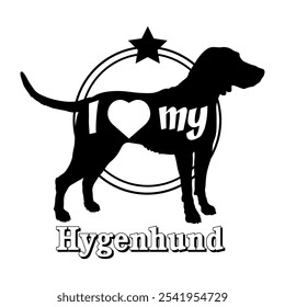  Hygenhund Hund Silhouette, ich liebe meinen Hund, Hund, Hunderassen, Logo, Vektor, Silhouette, Tier, Illustration, Symbol, Zeichen, schwarz, Haustier,