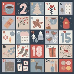 
Hygge Advent Calendar, Cozy Hygge Stuff, Xmas Numbers
