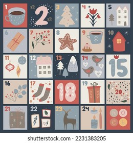 
hygge advent calendar, cozy hygge stuff, Xmas numbers