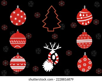 Hygge Beautiful balls set for decorating christmas tree 