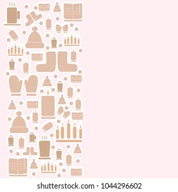 Hygge icons set.Vector illustration for greeting card, invitations, scrapbook stickers. Translation: cosiness