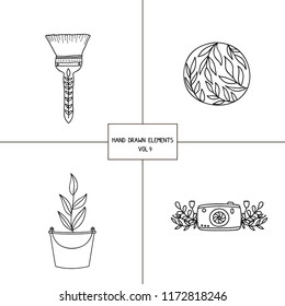 Hygge logos set. EPS 10 