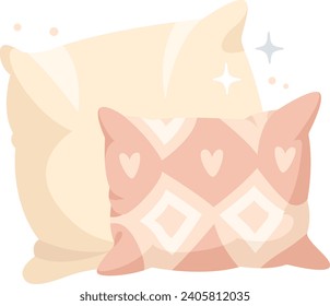 Hygge Pillows Composition Vector Illustration