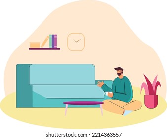 Hyge-Vektordesign und Flachbild-Illustration