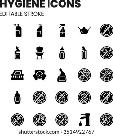 Hygiene - 25 Glyphen, Vektorsymbole