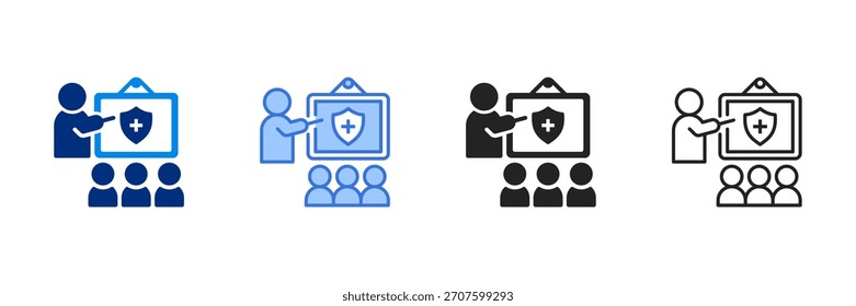 Conjunto de iconos de conciencia de higiene Ilustración vectorial de estilo múltiple