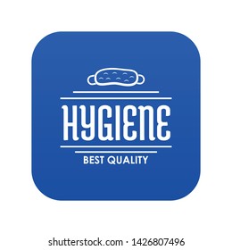 Hygiene bacteria icon blue vector isolated on white background