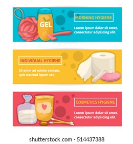 hygiene banner, banner with hygiene elements