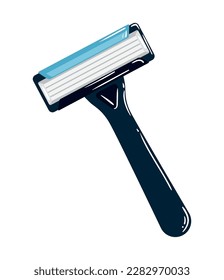 Hygiene care symbol, sharp blade for shaving icon isolated