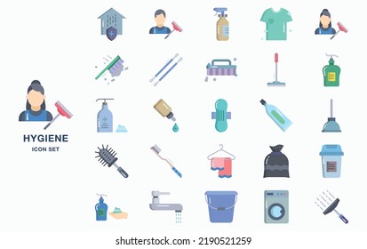 Hygiene and Cleaning Icon Set