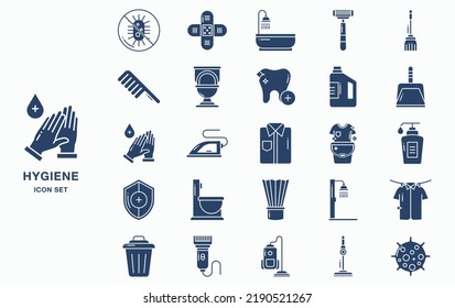 Hygiene and Cleaning Icon Set