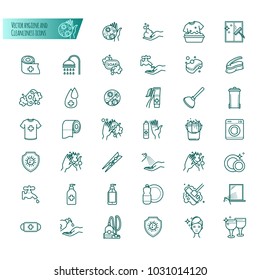 Hygiene And Cleanliness Vector Icons Set For Your Design