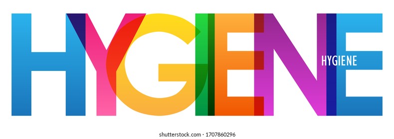 HYGIENE colorful vector typography banner