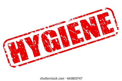HYGIENE CONTROL red stamp text on white