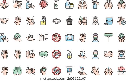 Hygiene and disinfection icons High-Quality Vector Icons Collection with Editable Stroke. Ideal for Professional and Creative Projects.