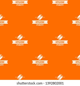 Hygiene ear pattern vector orange for any web design best