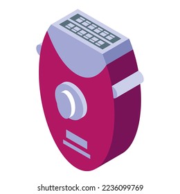 Icono del epilalizador de la higiene vector isométrico. La piel de la mujer. Belleza láser