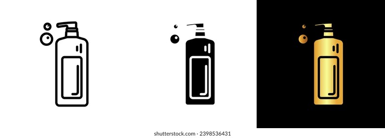 A hygiene essential icon representing a shampoo bottle, embodying hair care, cleanliness, and a crucial container for maintaining healthy and nourished hair.
